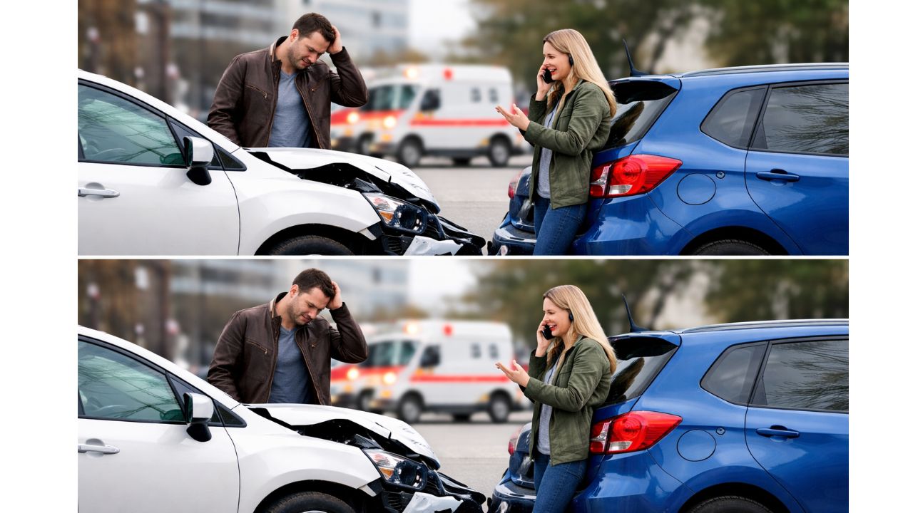 Spot the Difference: Can You Identify All 3 Subtle Changes in the Car Accident Scene